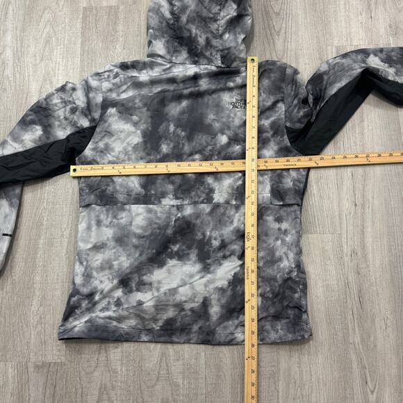 The North Face Windbreaker Jacket Men's Medium Black Gray Hooded Hiking Scarlxrd - Picture 7 of 8